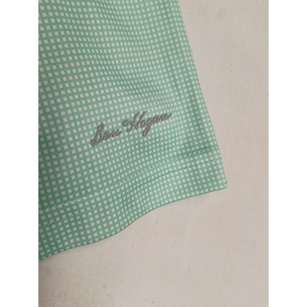 Ben Hogan Performance Polo Shirt Green Men's XL Golf Casual Plaid Athletic wear - Picture 6 of 10